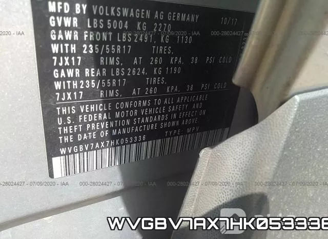 WVGBV7AX7HK053336 фото 10