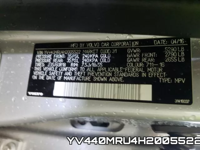 YV440MRU4H2005522 фото 2
