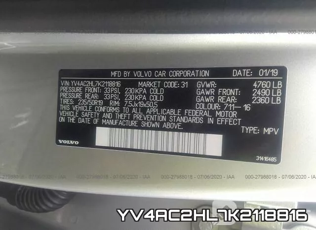 YV4AC2HL7K2118816 фото 10