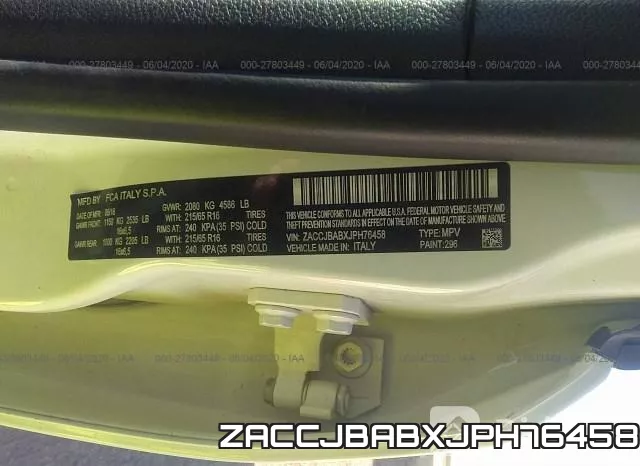 ZACCJBABXJPH76458 фото 10