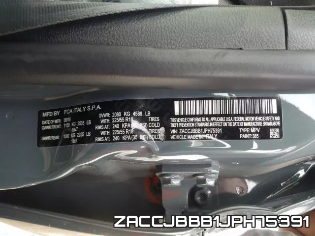 ZACCJBBB1JPH75391 фото 2