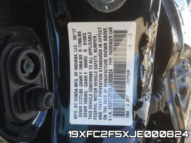 19XFC2F5XJE000824 фото 2