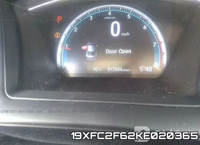 19XFC2F62KE020365 фото 8