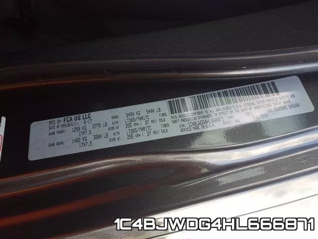 1C4BJWDG4HL666871 фото 2