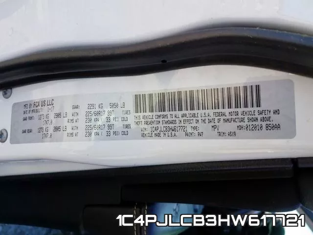 1C4PJLCB3HW617721 фото 2