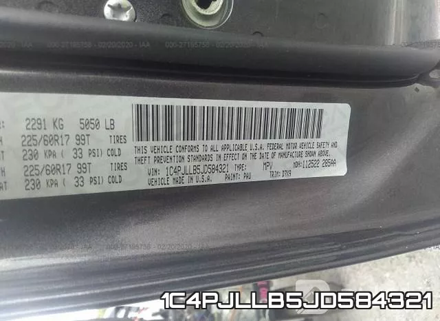 1C4PJLLB5JD584321 фото 10