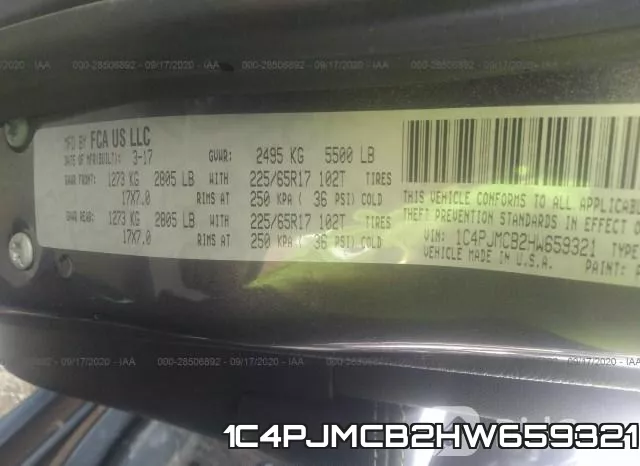 1C4PJMCB2HW659321 фото 10