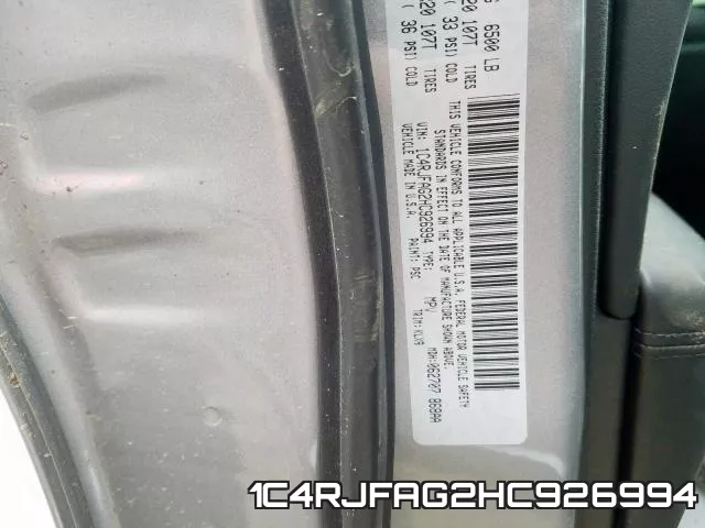 1C4RJFAG2HC926994 фото 2