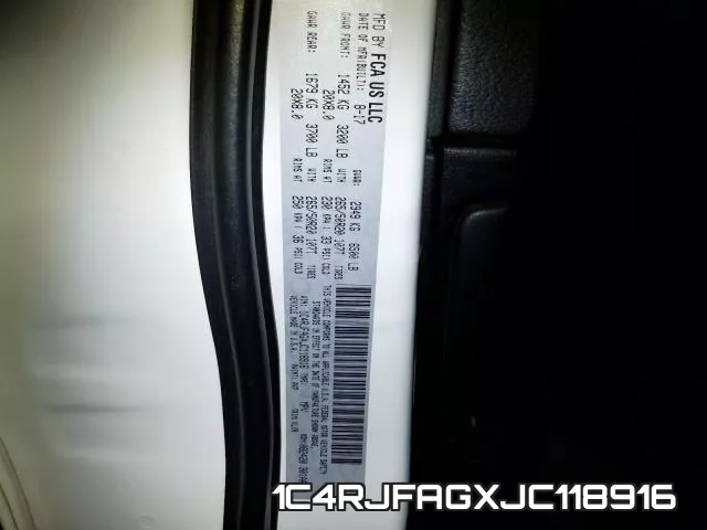 1C4RJFAGXJC118916 фото 2