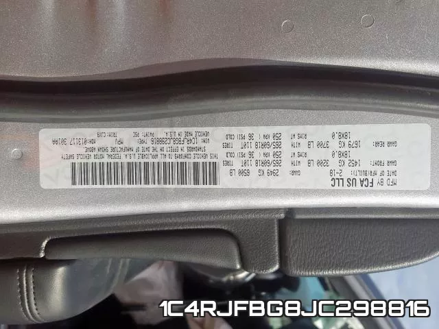 1C4RJFBG8JC298816 фото 2