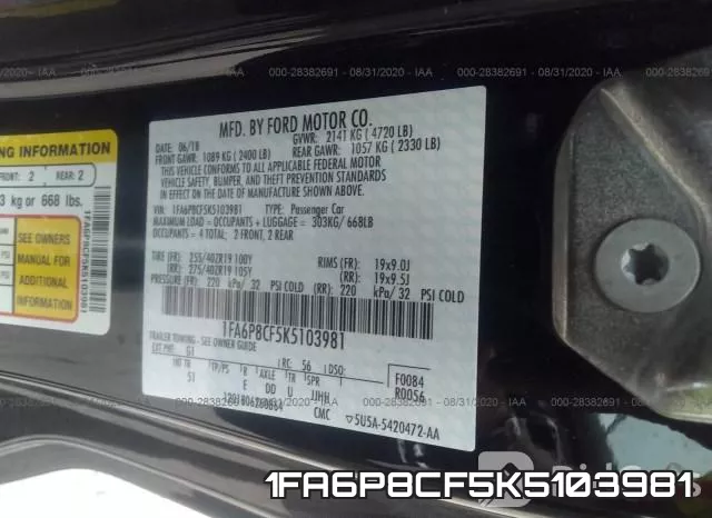 1FA6P8CF5K5103981 фото 10
