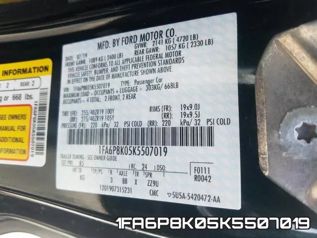 1FA6P8K05K5507019 фото 2