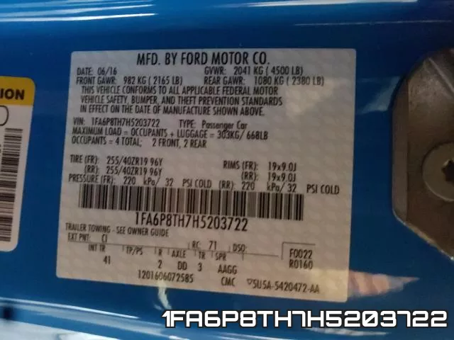 1FA6P8TH7H5203722 фото 2