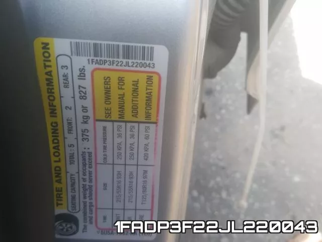 1FADP3F22JL220043 фото 2