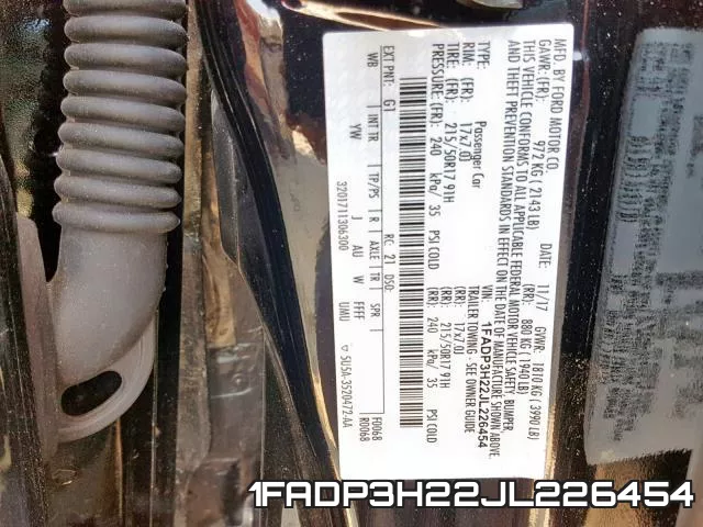 1FADP3H22JL226454 фото 2