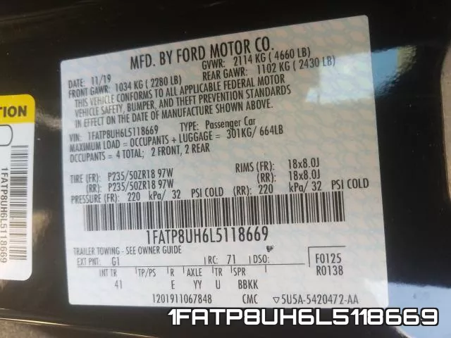 1FATP8UH6L5118669 фото 2