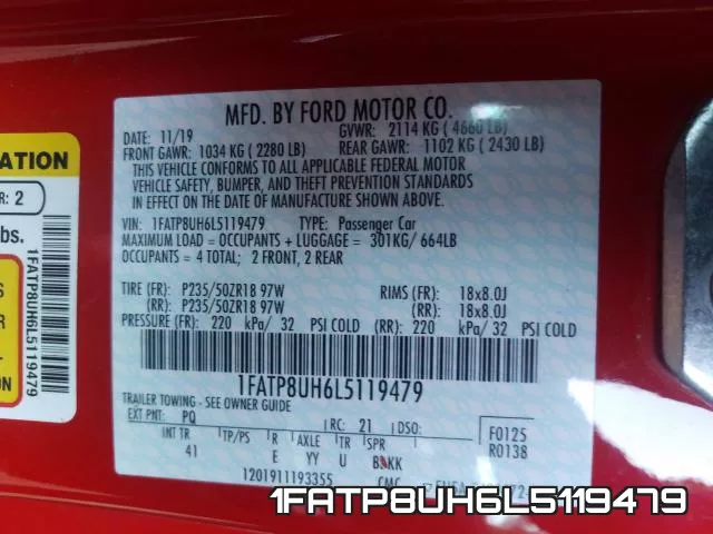 1FATP8UH6L5119479 фото 2