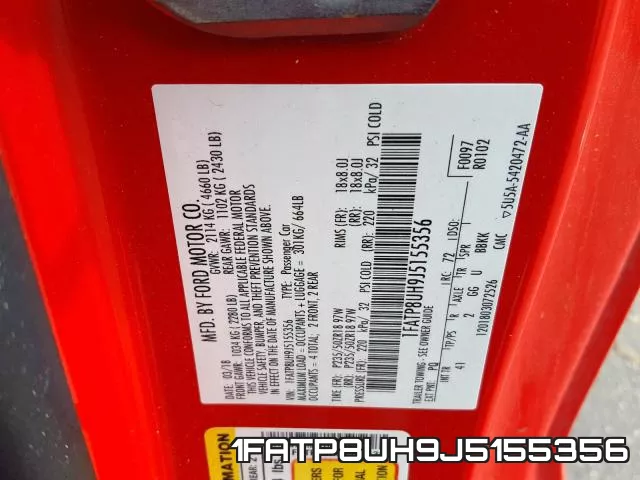 1FATP8UH9J5155356 фото 2