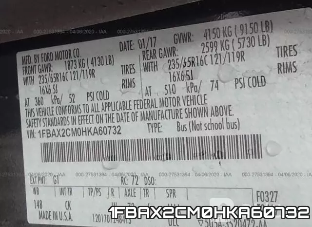 1FBAX2CM0HKA60732 фото 10