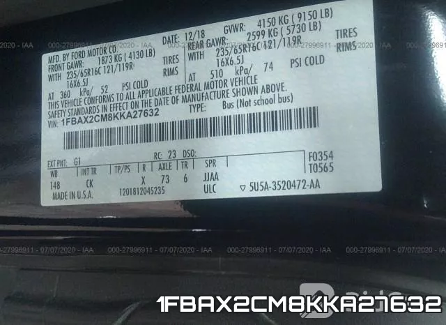 1FBAX2CM8KKA27632 фото 10