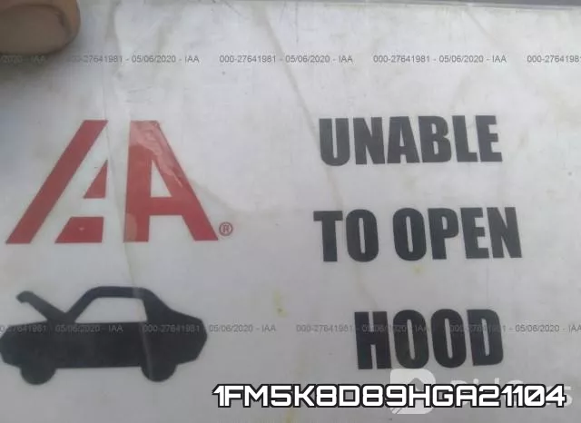 1FM5K8D89HGA21104 фото 2