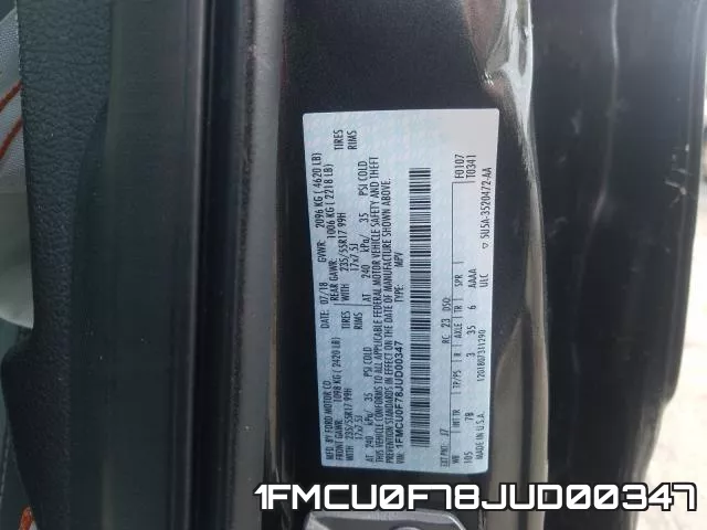 1FMCU0F78JUD00347 фото 2