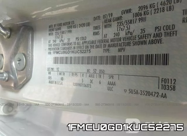 1FMCU0GD1KUC52275 фото 10