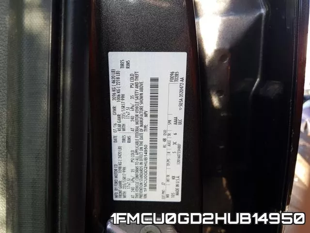 1FMCU0GD2HUB14950 фото 2