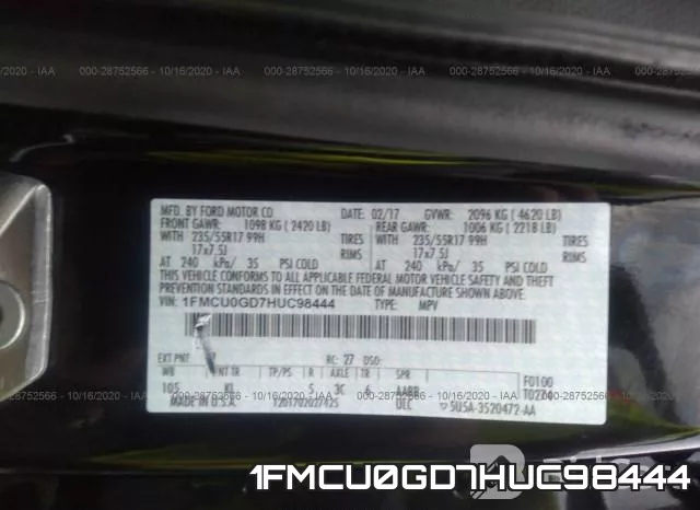 1FMCU0GD7HUC98444 фото 10