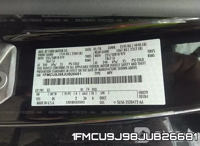 1FMCU9J98JUB26681 фото 10