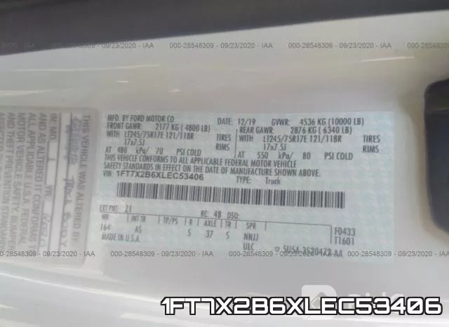 1FT7X2B6XLEC53406 фото 10