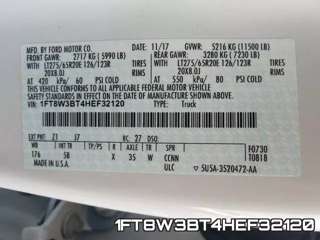 1FT8W3BT4HEF32120 фото 2