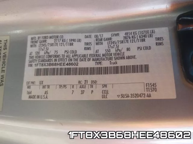 1FT8X3B68HEE48602 фото 2