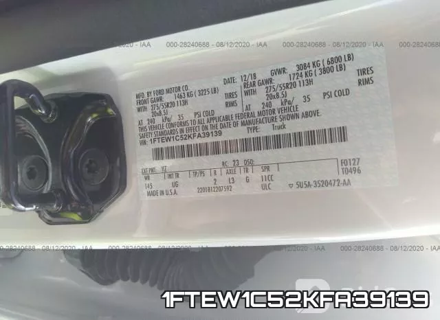 1FTEW1C52KFA39139 фото 10