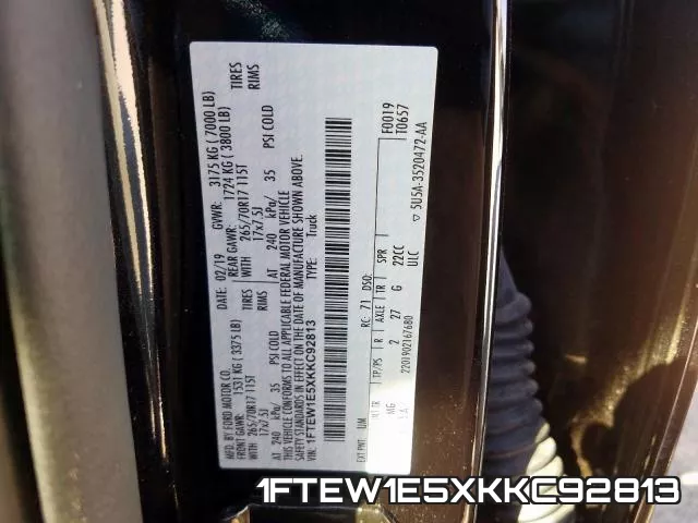 1FTEW1E5XKKC92813 фото 2