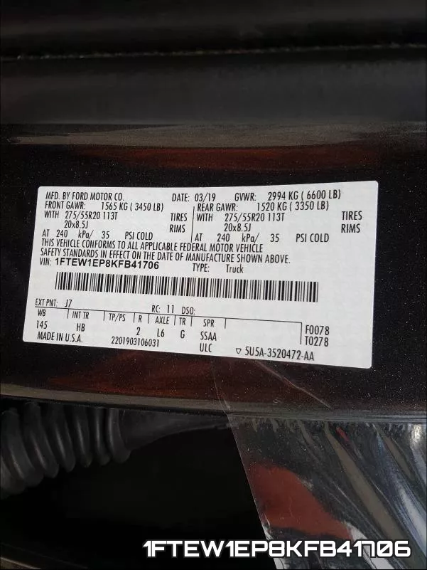 1FTEW1EP8KFB41706 фото 2