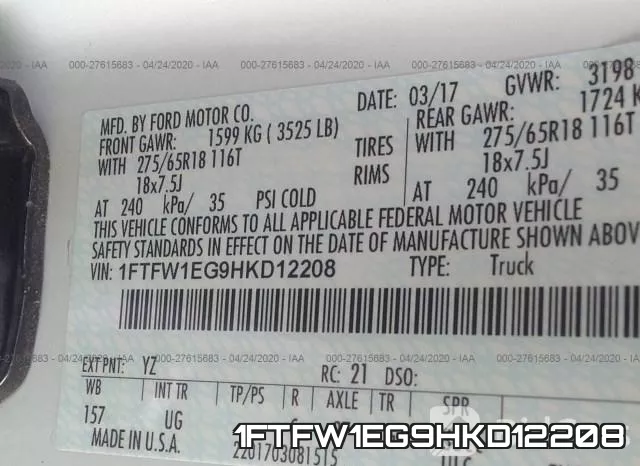 1FTFW1EG9HKD12208 фото 10