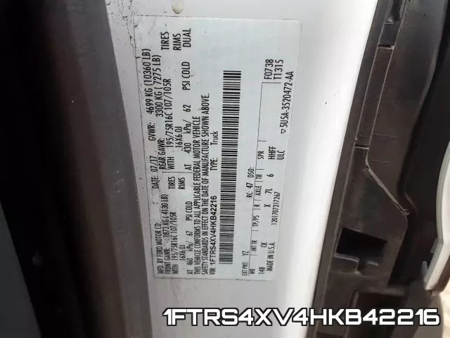 1FTRS4XV4HKB42216 фото 2