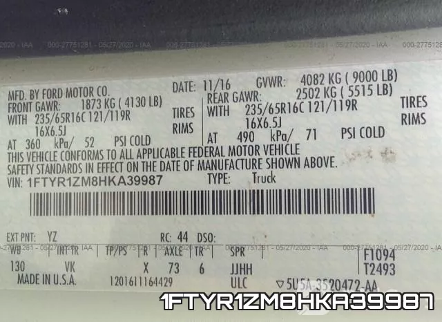 1FTYR1ZM8HKA39987 фото 10