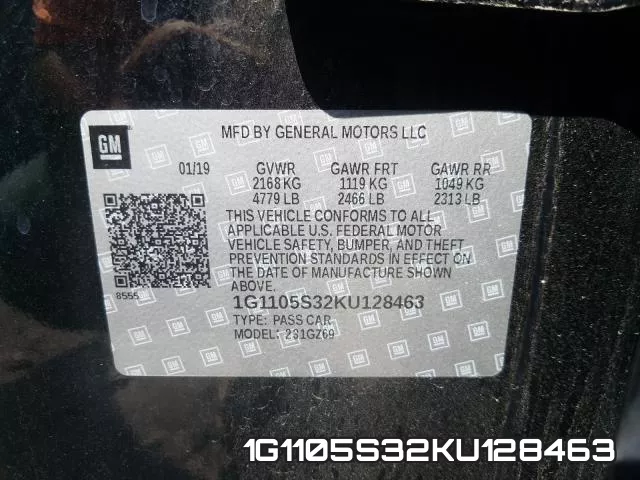 1G1105S32KU128463 фото 2