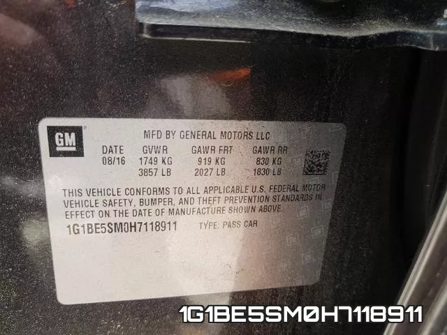 1G1BE5SM0H7118911 фото 2