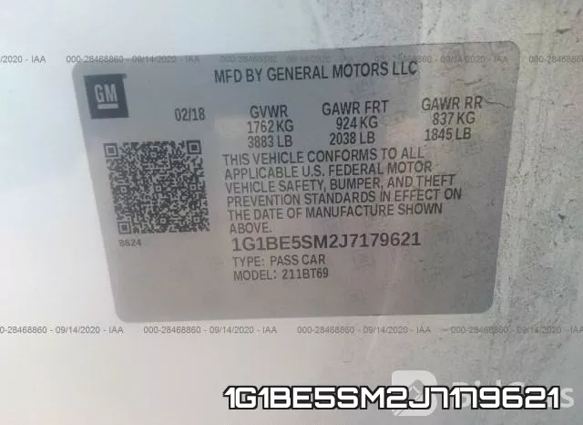 1G1BE5SM2J7179621 фото 10