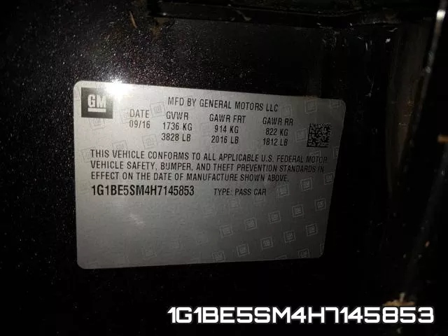 1G1BE5SM4H7145853 фото 2