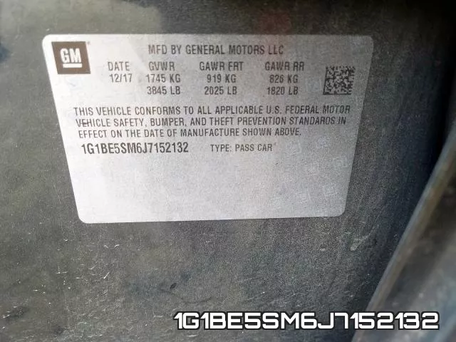 1G1BE5SM6J7152132 фото 2
