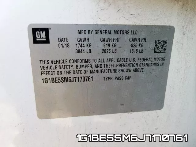 1G1BE5SM6J7170761 фото 2