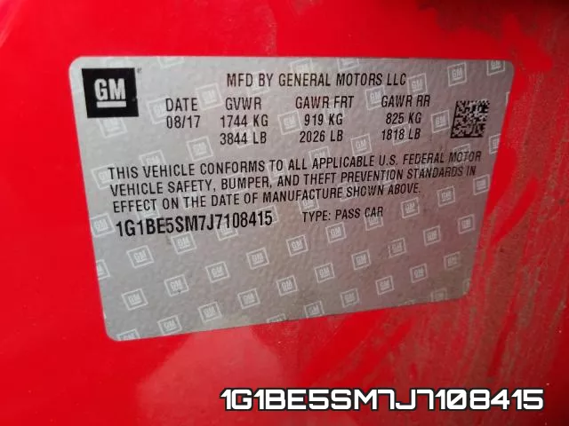 1G1BE5SM7J7108415 фото 2