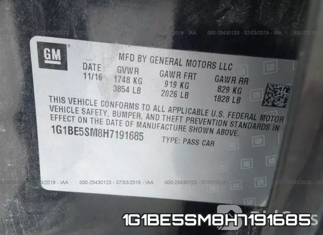 1G1BE5SM8H7191685 фото 10