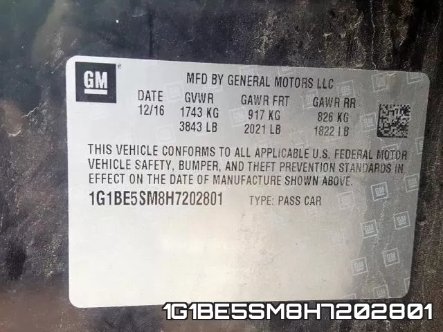 1G1BE5SM8H7202801 фото 2