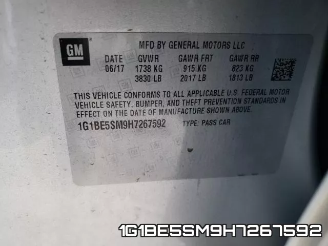1G1BE5SM9H7267592 фото 2