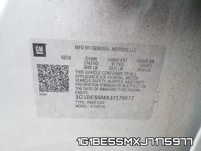 1G1BE5SMXJ7175977 фото 2